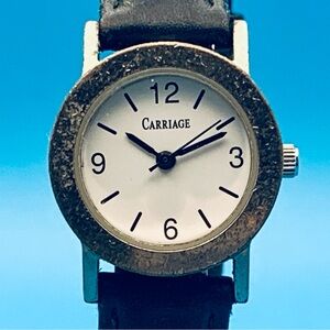 CARRIAGE By TIMEX Women’s Vintage 2002 Fashion Quartz Wristwatch Leather Working